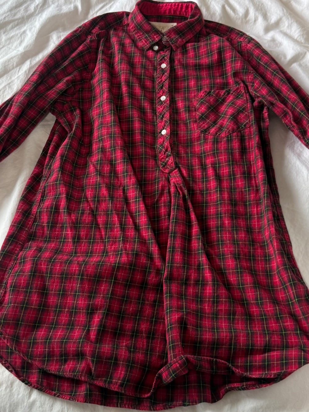 Victoria’s Secret plaid flannel red nightgown